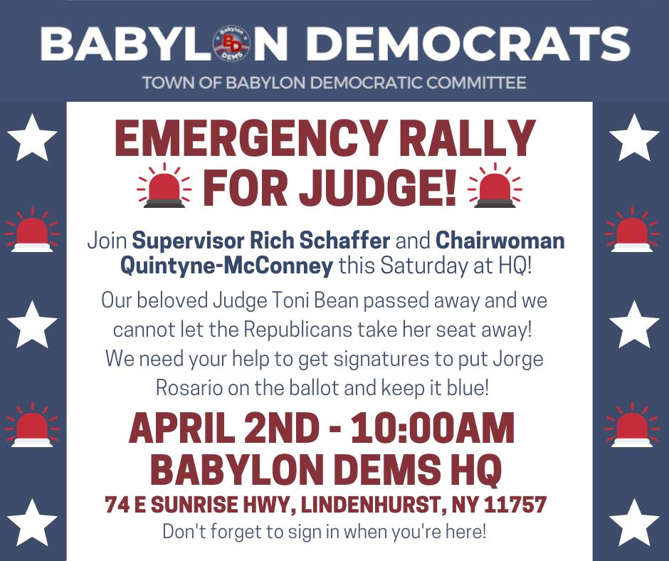 Babylon Dems Petition Rally
